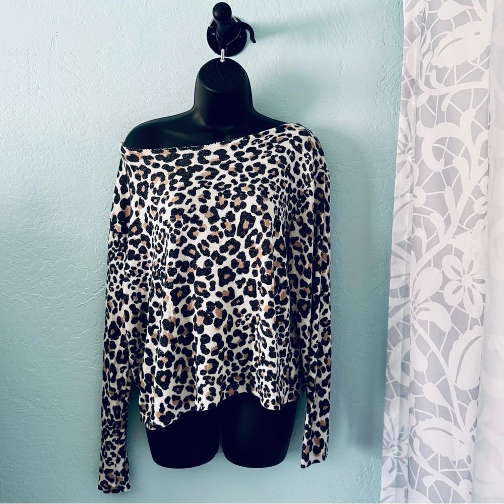 Unbranded Cheetah Print Pullover Knit Sweater Size Medium